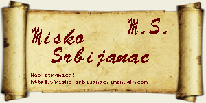 Miško Srbijanac vizit kartica